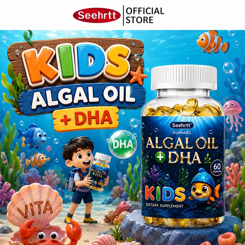 Seehrtt DHA+Algal Fish Oil Omega3 แคปซูล น้ํามันปลา โอเมก้า3 Capsule Skin Eye Health ดีเอชเอ อีพีเอ DHA EPA 200 Capsules