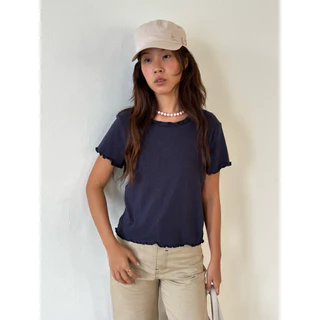 MALI Chiffon top เสื้ิอคอระบาย2ชั้น