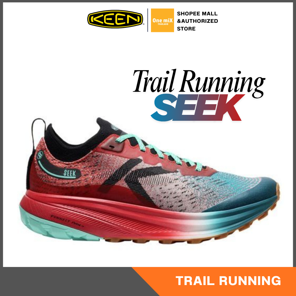KEEN SEEK Trail Running Shoe (GRENADINE/OCEAN DEPTHS) รองเท้าเทรล คีน ผ้าใบ ชายและหญิง