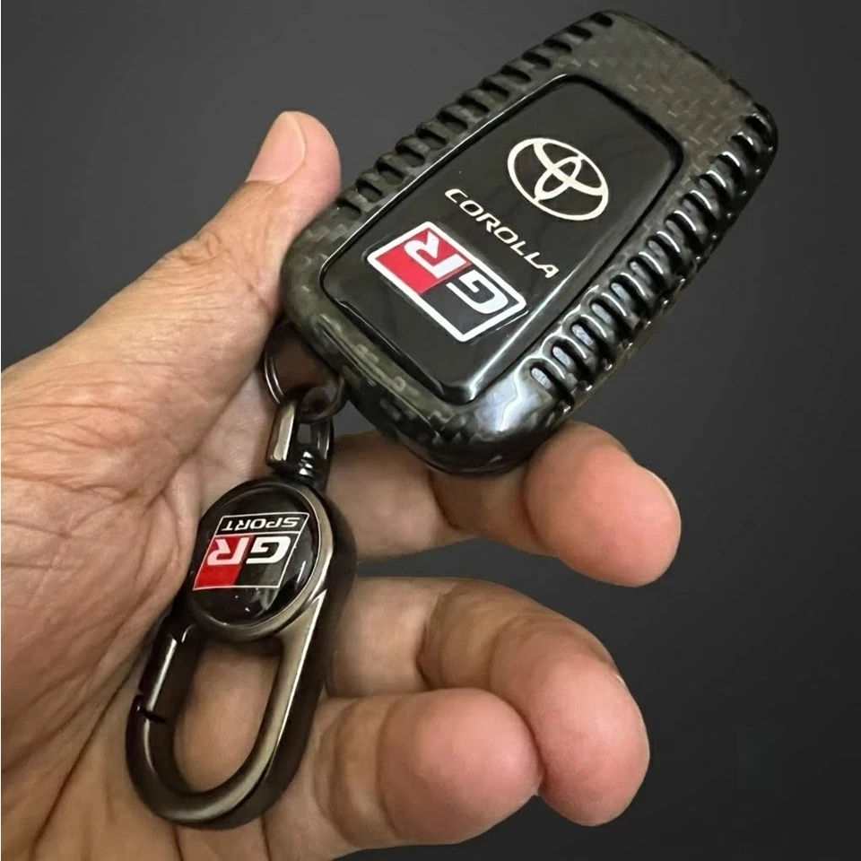 เคสรีโมทรถ Toyota Cross GR Sport 2026  คาร์บอนไฟเบอร์แท้  T-Carbon (Top Product ; Carbon Fiber Key Case)  Key Sets ; Toy