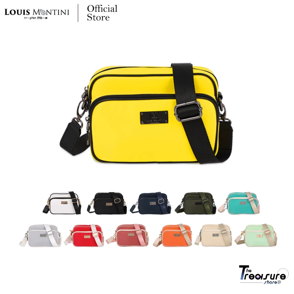 [Clearance sale] Louis Montini (The Treasure Shore) กระเป๋าสะพายข้าง กระเป๋าผ้าไนล่อน BSD07