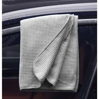 ผ้าเช็ดกระจก Microfiber Waffle Weave วัฟเฟิล วีฟ สำหรับเช็ดทำความสะอาดกระจก ไม่ทิ้งรอยหรือขนผ้า