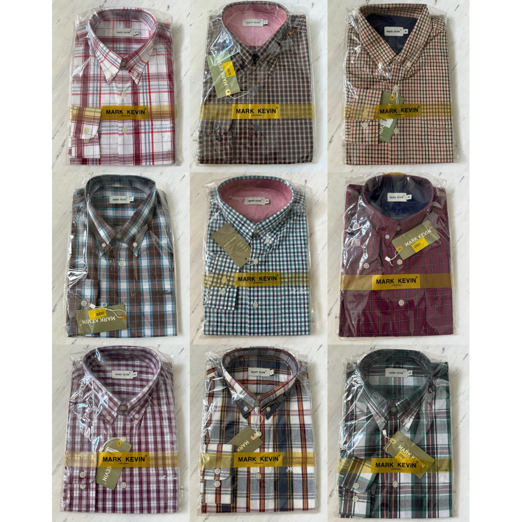 Mark Kevin Shirt แท้💯 เสื้อเชิ้ตผู้ชายทรงปกติ ❗️แขนยาว❗️(size S-XXL) มีอย่างละ1ตัวเท่านั้น *ส่งของทุกวัน
