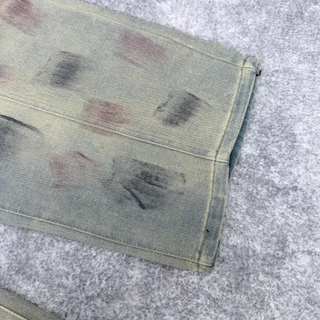 JINJEANS-3318 (XS-9XL) Barrel baggy Jeans กางเกงยีนส์ทรงหลวม กระบอกใหญ่ ขากว้าง สีมอสลาเต้ (Moss Latte)