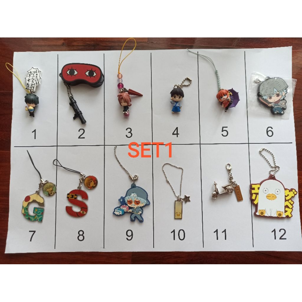 พวงกุญแจ ของสะสม กินทามะ GINTAMA ชุดที่2 งานญี่ปุ่นแท้ เลือกแบบได้