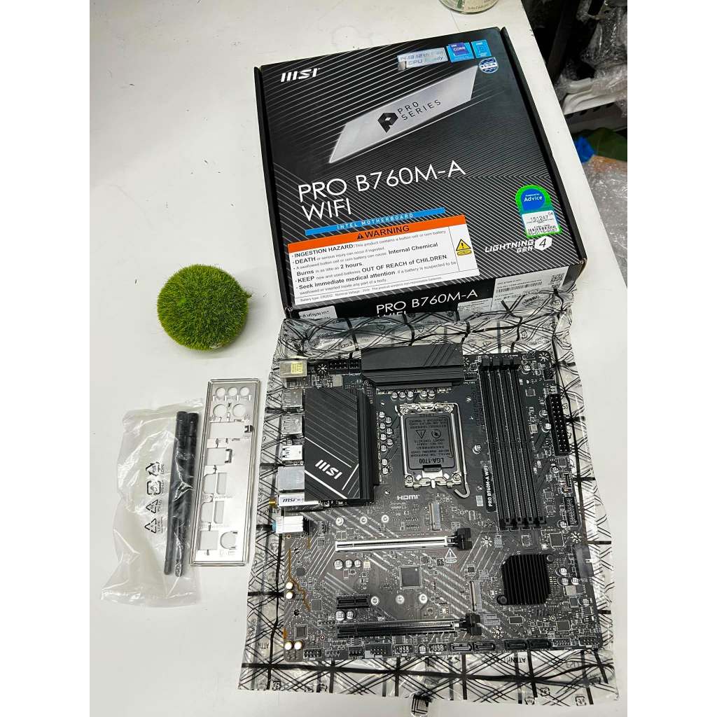 MSI PRO B760M-A WIFI DDR5 (มือสอง) ใข้งานปกติ ประกันยาว
