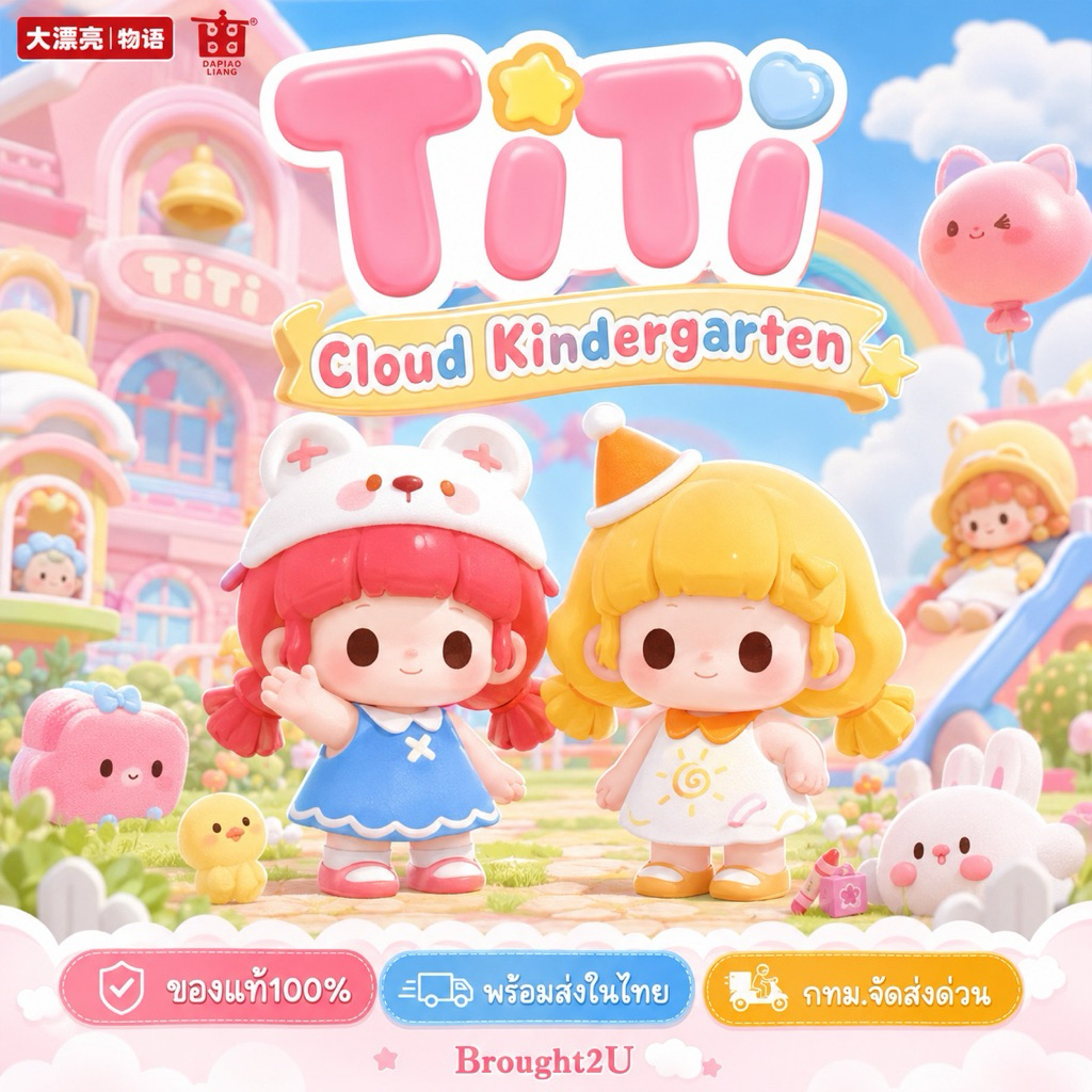 [1ซอง4ตัว👑🌟] TiTi Cloud Kindergarten Series Mini Figure