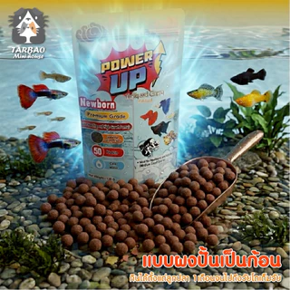 (พร้อมส่ง) อาหารปลา PowerUp สำหรับปลาบอลลูน ปลาหางนกยูง ปลากัด ขับลม สารอาหาร แร่ธาตุครบ จบในซอง