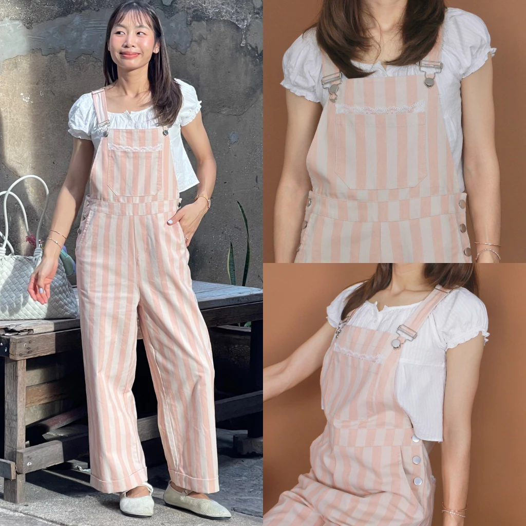(S-XL) CHAWY Garden Berry Overall C4794 เอี๊ยม Berry