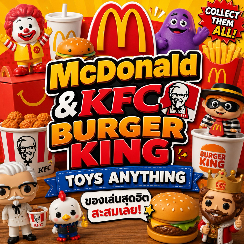 🍔✨ ของเล่นสะสม McDonald’s x KFC x Burger King Toys ✨🍟