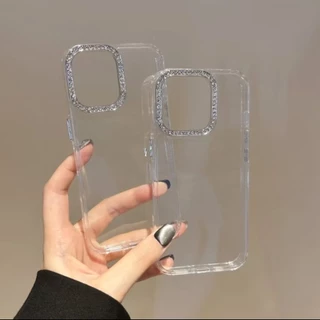 เคสมือถือ สำหรับ OPPO A6T A6C A6S A6X A5X A3X A5pro A57 A77 A38 A18 A16 A54 A15 A76 เคสใสกล้องเพชร ปุ่มเงินงานนิ่ม #KP
