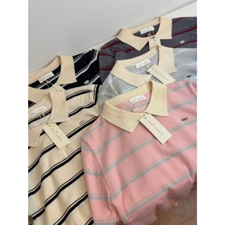 ✿MAI AREA✿ 129 เสื้อผ้าบางเบาแขนยาวไหมพรมลายทาง