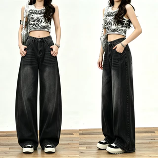 Muddy Barrel Jeans ทรงบาเรล กางเกงยีนส์ สไตล์เกาหลี แนววินเทจ เท้ากว้าง สวยๆเก๋ๆ