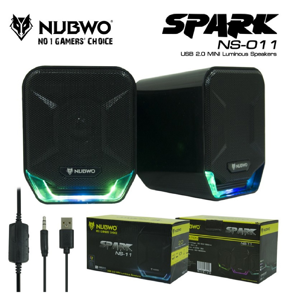 NUBWO ลำโพงคอมพิวเตอร์ แจ็ค USB Nubwo รุ่น NS-11 Spark ของแท้ประกัน1ปี