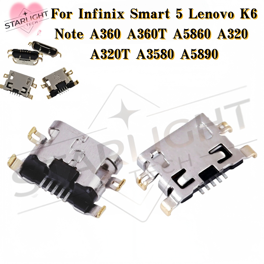 ก้นชาร์จ ตูดชาร์จเปล่า Infinix Smart 5 Lenovo K6 Note  A360T A5860 A320T A3580 A5890 ตูดชาร์จมือถือ 