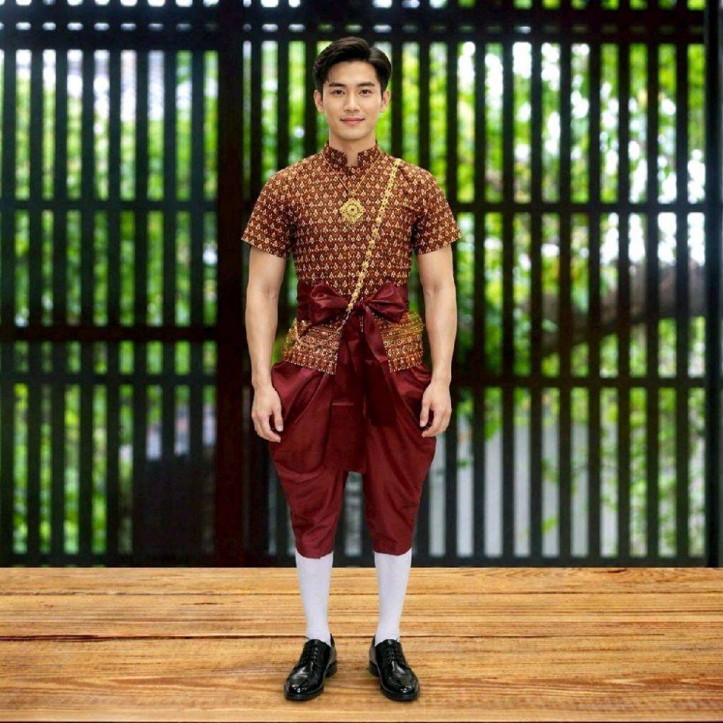 ชุดไทยชายขนาดไซส์เด็กโตถึงผู้ใหญ่เหมาะกับทุกเทศกาลสินค้าพร้อมส่งในไทย