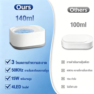 🚚💨จัดส่งภายในประเทศ อัลตราโซนิกทำความสะอาดยูวีฆ่าเชื้อซิลิโคนเกรดสูงแบบพกพาไร้สาย COD