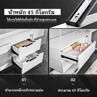 1คู่ รางลิ้นชัก รางลูกปืน รางลิ้นชักลูกปืน รางเลื่อนลิ้นชัก 20 ซม.-50 ซม.(ยืดได้ 375 มม.-1000 มม.) พร้อมสกรู SOFT CLOSE