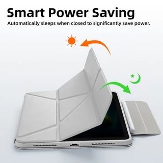 GOOJODOQ Tablet Cover Y-Fold Magnetic Foldable Stand Honeycomb Heat Dissipation Backplate Ultra-Thin Stain-Resistant