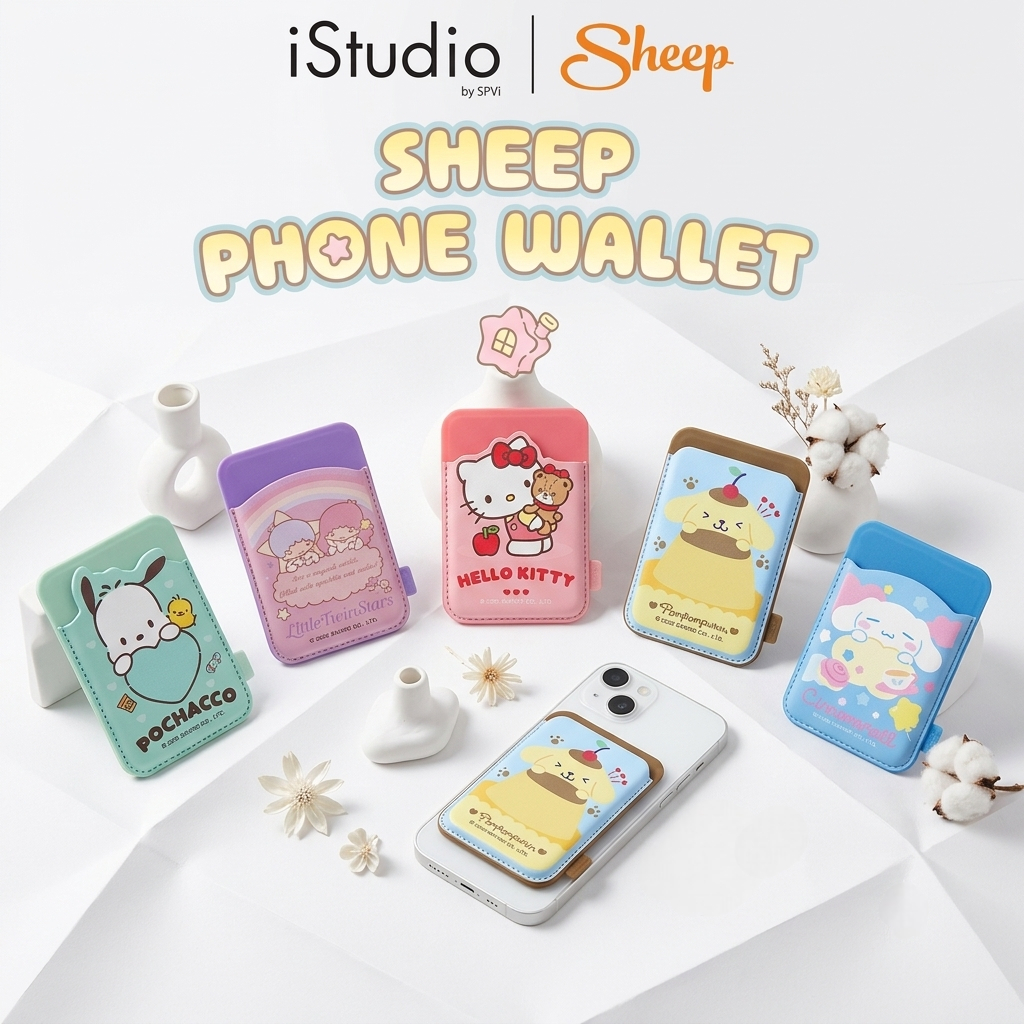 AppleSheep Phone Wallet ที่ใส่บัตรแม่เหล็กแปะด้านหลังโทรศัพท์ กระเป๋าใส่บัตร Wallet ซองใส่บัตรสำหรับเคสแม่เหล็ก