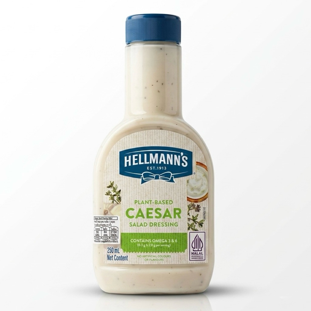 น้ำสลัดซีซาร์ Hellmann's Plant Base Caesar Salad Dressing 250ml