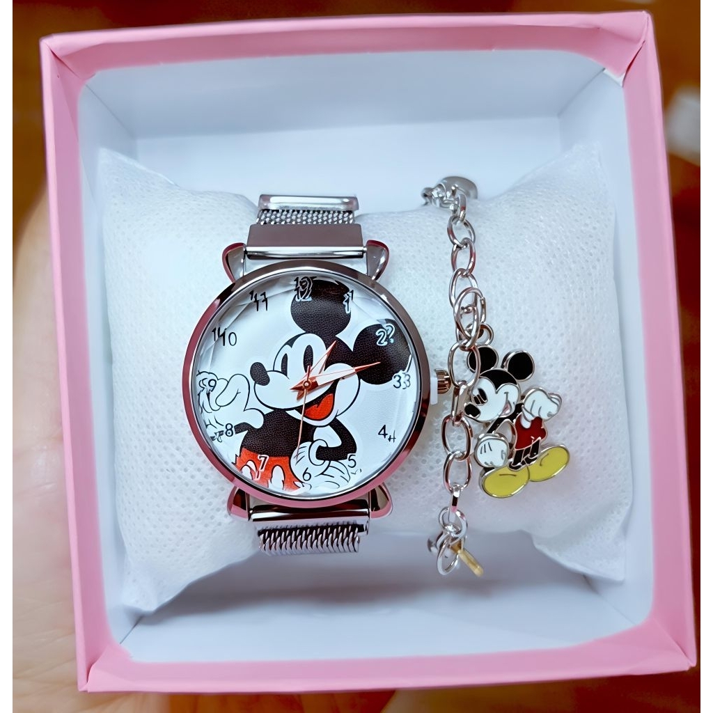 เชตนาฬิกามิกกี้❤️มินนี่ พร้อมส่ง#ฟรีกำไรแขนและกล่อง