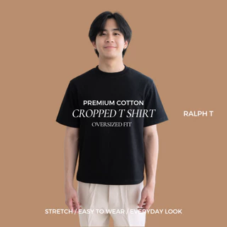 [ ทรงครอป ] เสื้อครอปผู้ชาย KOREAN CROPPED T SHIRT เสื้อยืด ผ้าหนา SUPER SOFT เป็นทรง