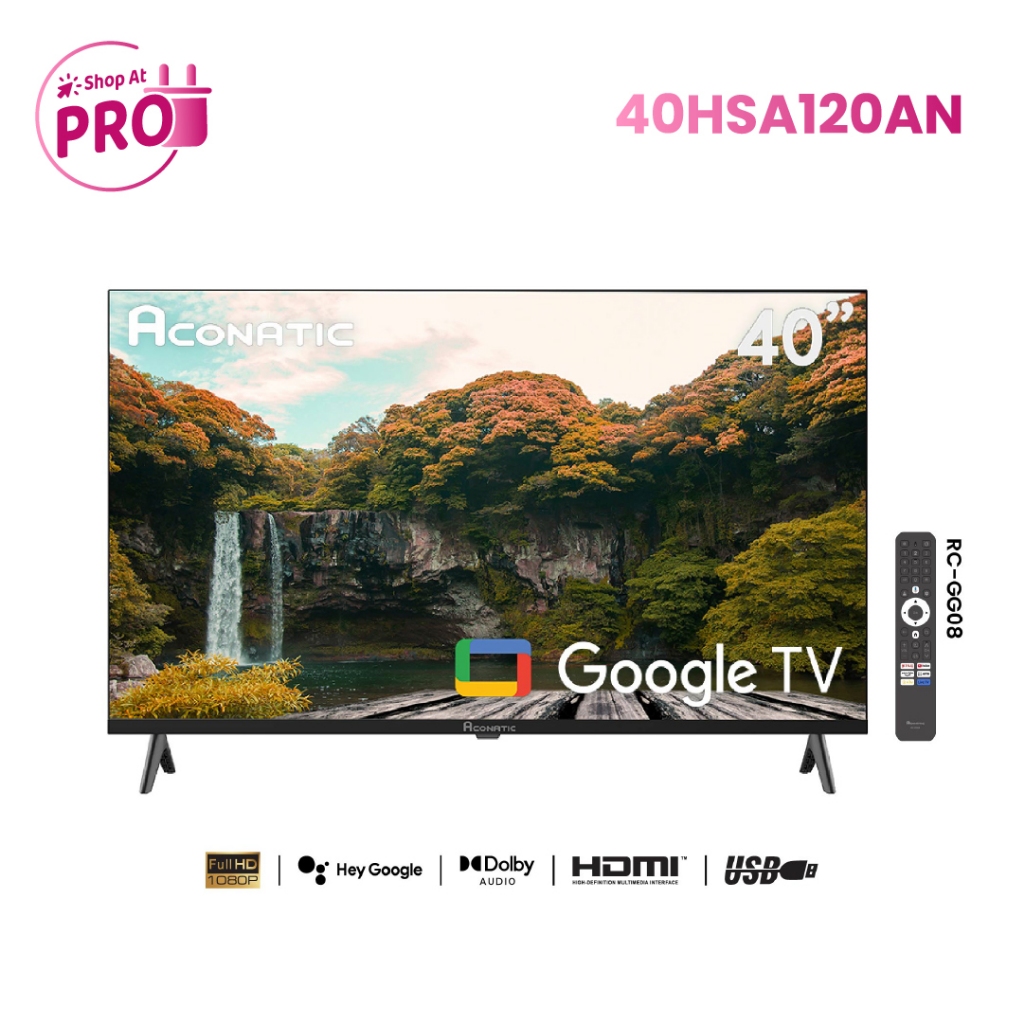 Aconatic ทีวี 40 นิ้ว LED FHD HDR Google TV รุ่น 40HSA120AN Smart TV สมาร์ททีวี (รับประกัน 3 ปี)