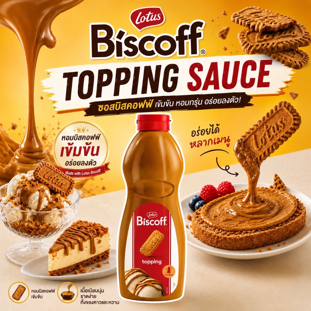 Biscoff Topping Sauce ขนาด 1kg