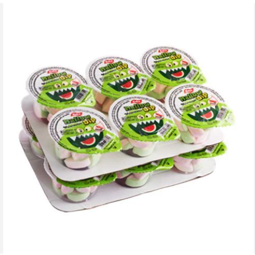 มาร์ชแมลโล่ Mallow Dip มี2รสชาติ รสแตงโม/รสสตอร์เบอรี่ บรรจุ 12 ถ้วย