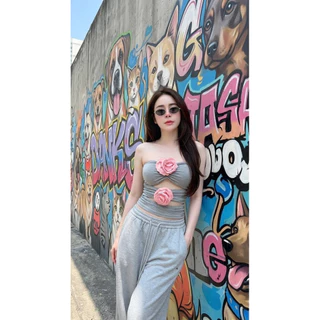 💕ShopBypuy💕เกาะอกชั้นๆแต่งดอกกุหลาบ🌹