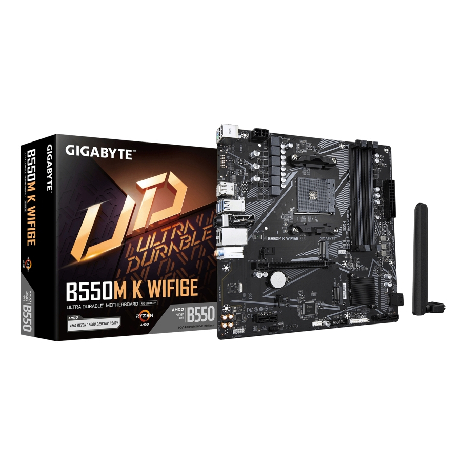 เมนบอร์ด Gigabyte B550M-K DDR4 รองรับ AMD Ryzen™ 5000|4000|3000 Series