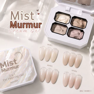 สีเจลพาเลทเนื้อครีมตลับ 4 ช่อง pat painting gel ไล่สีเล็บ ombre เพนท์เล็บได้