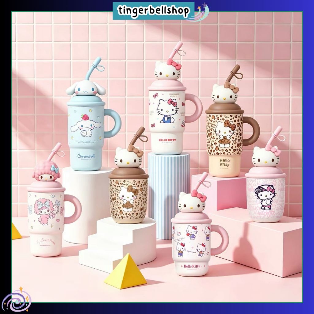 🇹🇭[PRE ORDER]แก้วน้ำลายการ์ตูนซานริโอ้ Sanrio แก้วเก็บความเย็นน่ารักๆ แก้วน้ำสแตนเลส แบบพกพาสะดวก