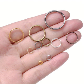 ห่วงกลมสองชั้น ห่วงคู่ ห่วงพวงกุญแจ4/5/6/7/8/10/12/14/16/20mm ลูปคู่แยกแหวนตัวเชื่อมต่อ DIY สำหรับทำพวงกุญแจและจี้