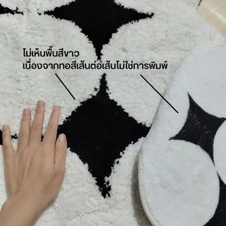 พรมขนสั้นสไตล์นอร์ดิกอินส์ สำหรับโถงทางเข้า ห้องนั่งเล่น ห้องนอน ข้างเตียง รูปทรงแปลกตา ขนยาว พรมปูโต๊ะกาแฟ พรมปูพื้น