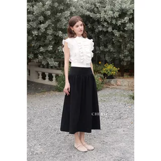 Cheryl brand - Ambre Midi Skirt / กระโปรงทรงบานเอวสูง