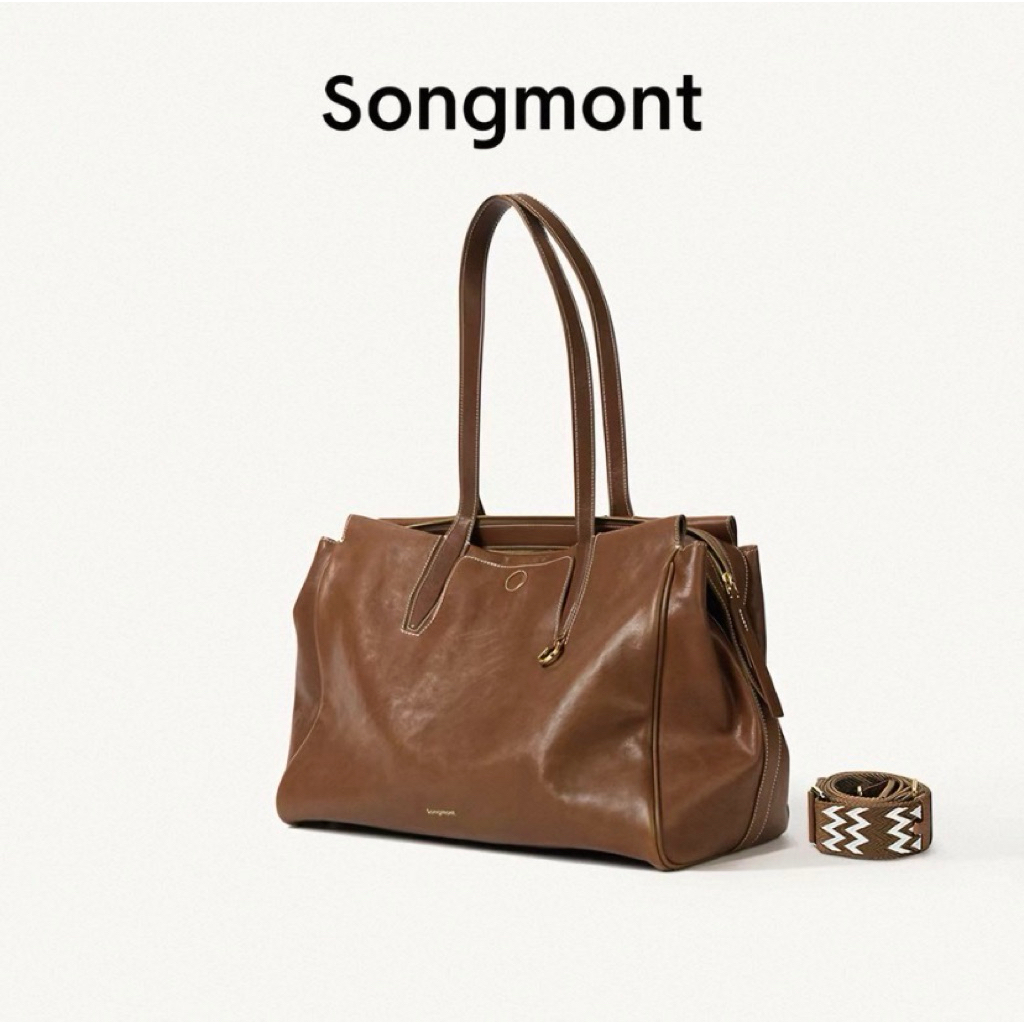 Songmont รุ่น Yore Duffel Bag ของแท้ 💯 กระเป๋าใบใหญ่ กระเป๋าหนังแท้ กระเป๋าทำงาน