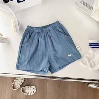 (พร้อมส่ง/ส่งด่วน🛵) Linen Boy Shorts กางเกงเด็กผู้ชาย-เสื้อผ้าเด็ก Minimal สไตล์เกาหลี จาก the.ugly.duckling