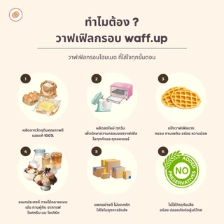 วาฟเฟิลกรอบ แป้งเปล่า โฮมเมด Crispy Waffle | ขนมทานเล่น กินกับกาแฟ ไอศกรีม Snack