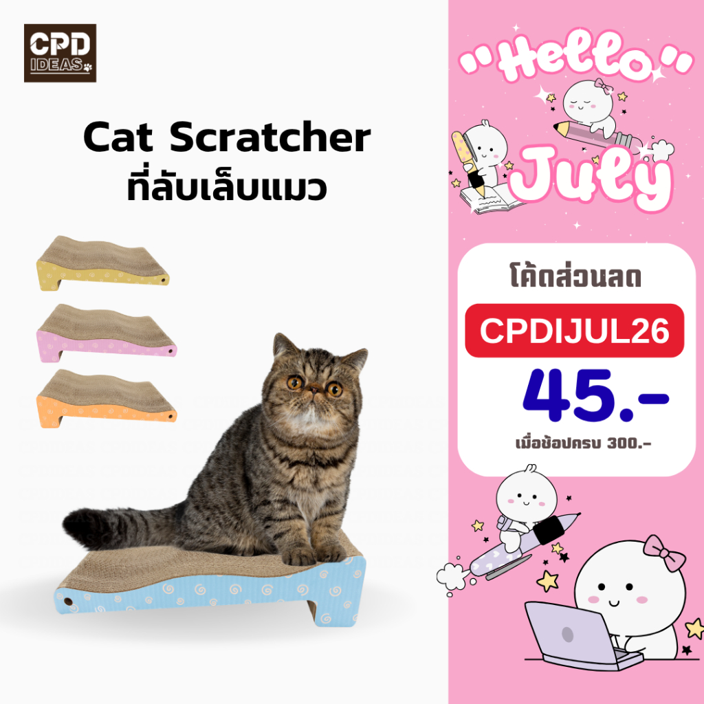 บ้านแมว กล่องลับเล็บแมว 3in1 ที่ลับเล็บแมว กล่องกระดาษลูกฟูก ที่นอนแมว ของเล่นแมว