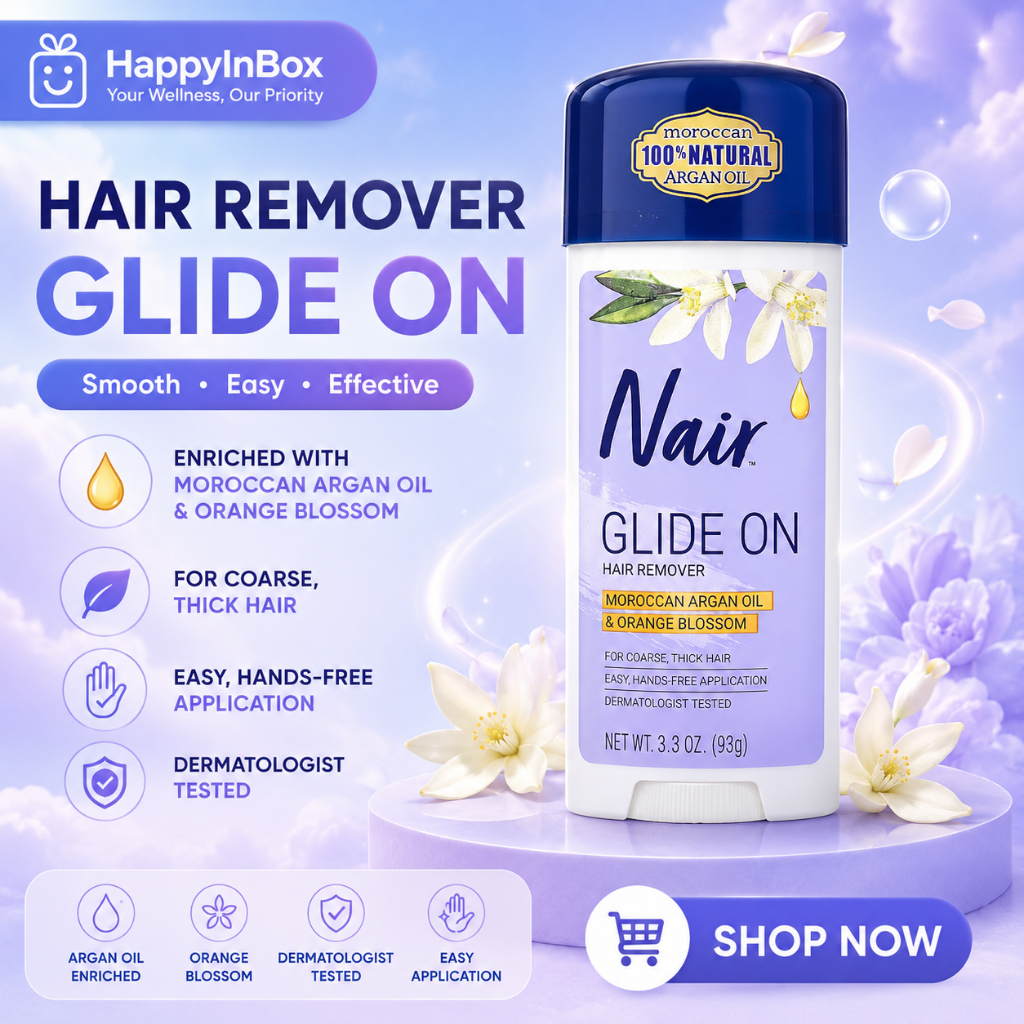 Nair Glide On Hair Removal Cream Argan Oil & Orange Blossom ครีมกำจัดขนแบบแท่ง 98g