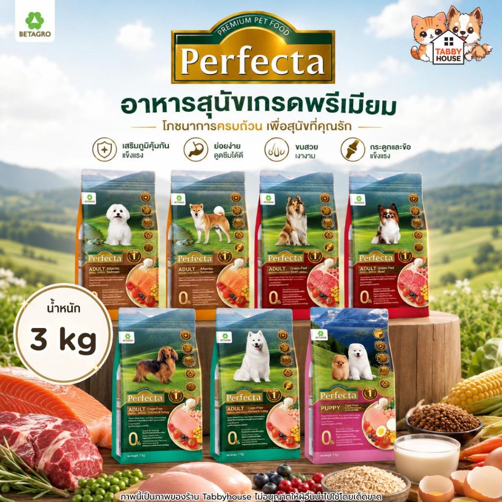 【3KG】Perfecta อาหารสุนัข เกรดHolistic Grain Free เครือเบทาโกร เป็นแหล่งโปรตีนคุณภาพสูงง่าย