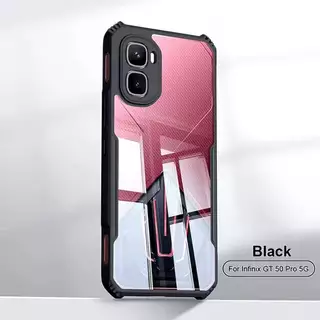 Infinix GT 50 Pro 5G/Infinix GT 50Pro(ส่งในไทย)เคสกันกระแทกขอบสีหลังใสInfinix GT50 Pro 5G/infinix GT 50 Pro 5Gตรงรุ่น