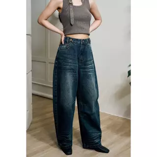 Niyom Jeans collection After The Rain : รุ่น BL004 กางเกงยีนส์ Unisex ทรงบอลลูน