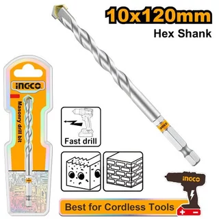 INGCO ดอกสว่านเจาะปูนก้านหกเหลี่ยม 6×100mm รุ่น DBM2210610 | 8 x 120 มม. รุ่น DBM2210812 | 10 x 120 มม.รุ่น DBM2210120