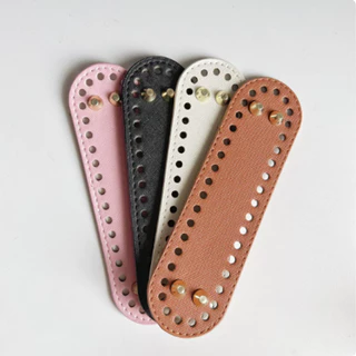 ฐานกระเป๋าหนัง ทรงกลม PU ขนาด18*5 / 22*10cm แฮนด์เมด สำหรับกระเป๋าโครเชต์อุปกรณ์ตกแต่งก้นกระเป๋า DIY