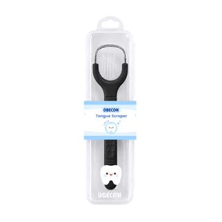 OBECON ที่ขูดลิ้นสแตนเลส Tongue scraper แปรงทำความสะอาดลิ้น ลดกลิ่นปาก แบบมีด้ามจับ