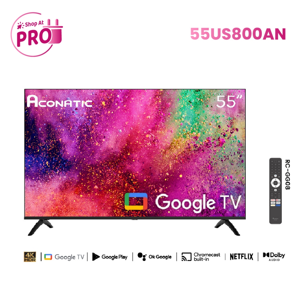 Aconatic LED Android TV 11.0 4K UHD แอลอีดี แอนดรอยทีวี ขนาด 55 นิ้ว รุ่น 55US800AN (รับประกัน 3 ปี)