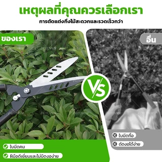 กรรไกรตัดหญ้า กรรไกรตัดกิ่งไม้ ใบมีดคม ตัดต้นไม้และหญ้าได้สะดวก ด้ามจับถนัดมือ Autoview